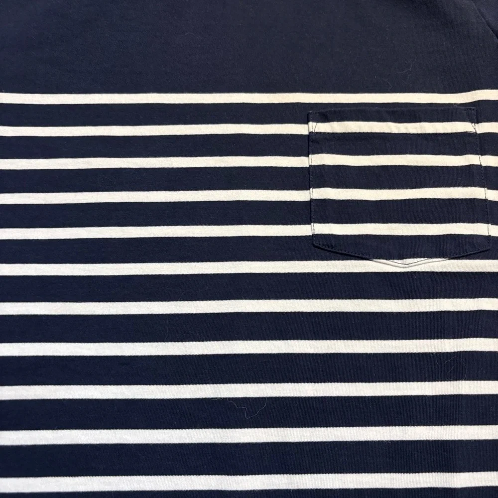 J. Crew Dress XS Navy White Nautical Striped Mini T-Shirt Dress Short Slv Cotton - Picture 11 of 15